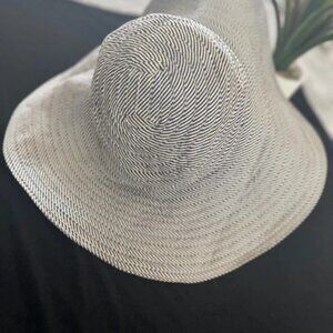 White and black sun hat